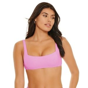 JMP The Label Bikini Top- HAMPTONS SQUARE NECK BIKINI TOP - BLUSHING PINK